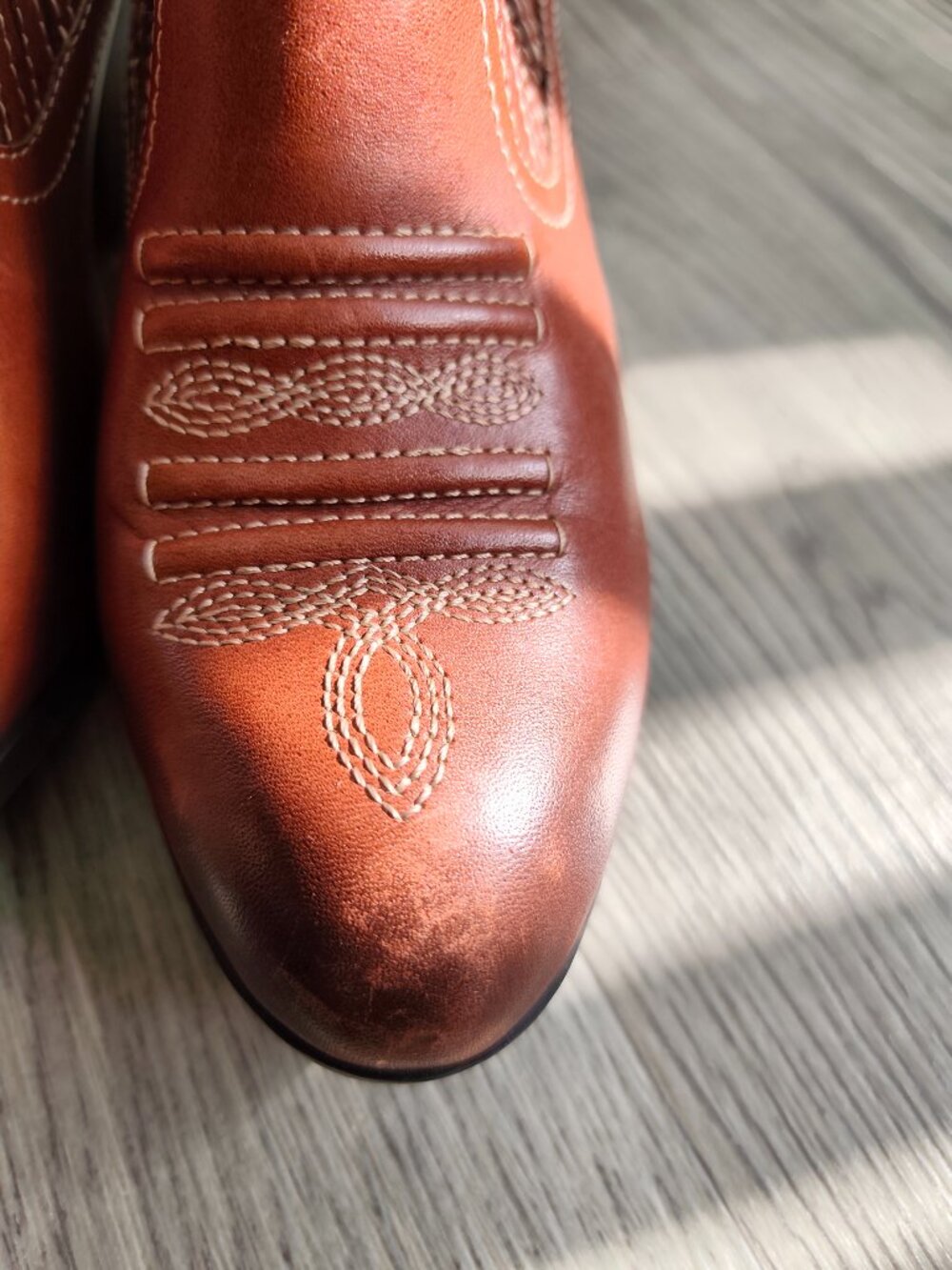 Nurture Women’s Ankle Boots – Size 7 (Brown Leather Western-Inspired Booties) - Picture 5 of 13